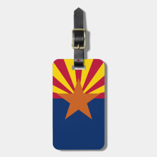 Arizona-Flagge: Setting Star Sun, The Copper State Gepäckanhänger