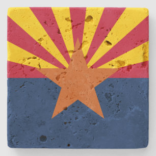 Arizona-Flagge: Stern untergehende Sonne, The Copp Steinuntersetzer
