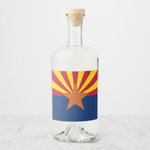 Arizona-Flagge: Sternensonne, Der Kupferstaat Alkoholflaschenetikett