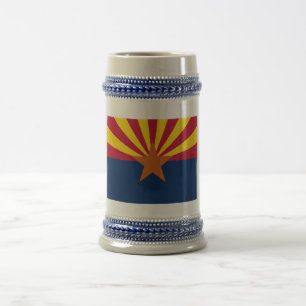 Arizona-Flagge: Sternensonne, Der Kupferstaat Bierglas