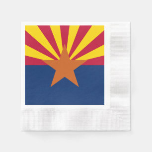 Arizona-Flagge: Sternensonne, Der Kupferstaat Serviette