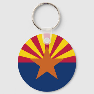 Arizona-Flagge: Sternensonne, The Copper State Schlüsselanhänger