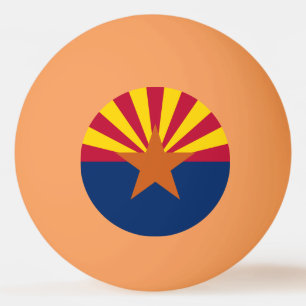 Arizona-Flagge: Sternensonne, The Copper State Tischtennisball