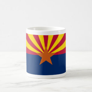 Arizona-Flagge: Sternensonne, The Copper State Verwandlungstasse