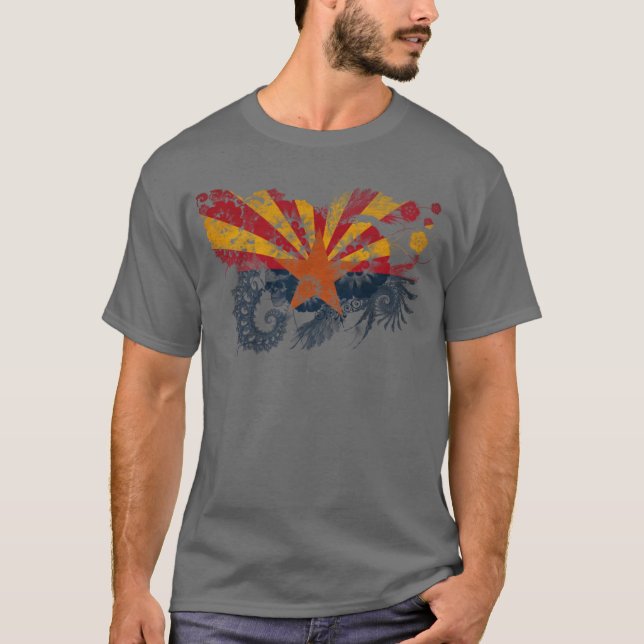Arizona-Flagge T-Shirt (Vorderseite)
