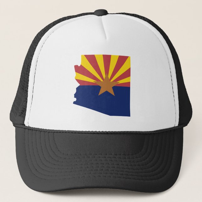 Arizona-Flaggen-Karte Truckerkappe (Vorderseite)