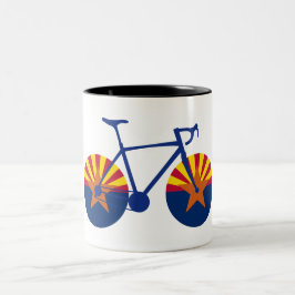 Arizona-Flaggen-Radfahren Zweifarbige Tasse