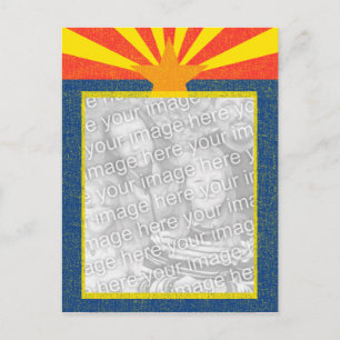 Arizona-Flaggenvorlage Postkarte