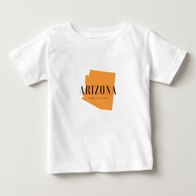 Arizona Geboren & aufgewachsen Baby T-shirt (Vorderseite)