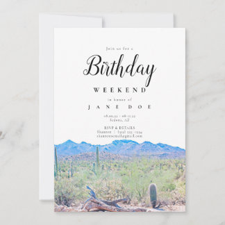 Arizona Geburtstagswochenende Einladung