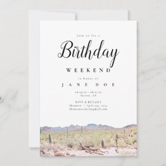 Arizona Geburtstagswochenende Einladung