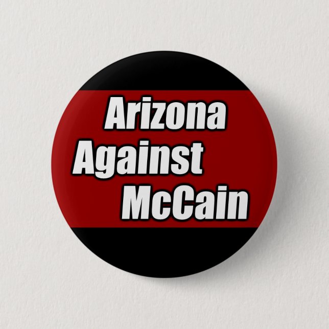 Arizona gegen McCain Button (Vorderseite)