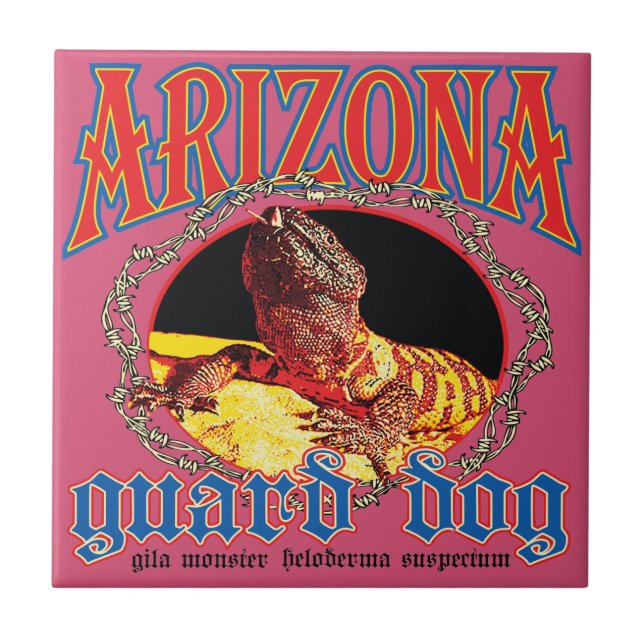 Arizona Gila Monster Fliese (Vorderseite)