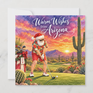 Arizona Golf Weihnachten Santa Golfer fährt Cart