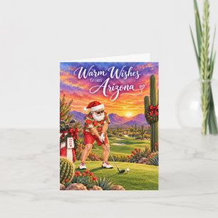 Arizona Golf Weihnachten Santa Golfer fährt Cart
