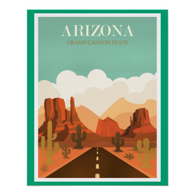 Arizona Grand Canyon Staat Poster (Vorderseite)