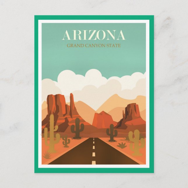 Arizona Grand Canyon Staat Postkarte (Vorderseite)