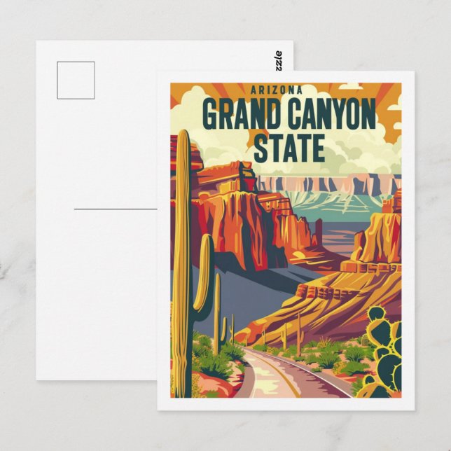 Arizona Grand Canyon Vintag Postkarte (Vorne/Hinten)