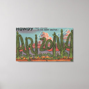 Arizona - grüß dich von Arizona im Leinwanddruck