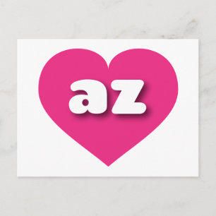 Arizona Hot rosa heart - I Liebe az Postkarte