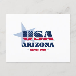 Arizona in Rot, Weiß und Blau Postkarte
