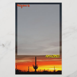 "Arizona ist Phantastisch!" Sunset Sonoran Desert Briefpapier
