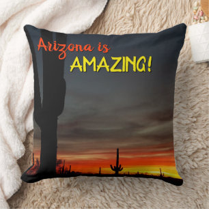 "Arizona ist Phantastisch!" Sunset Sonoran Desert Kissen