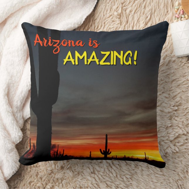 "Arizona ist Phantastisch!" Sunset Sonoran Desert  Kissen (Decke)