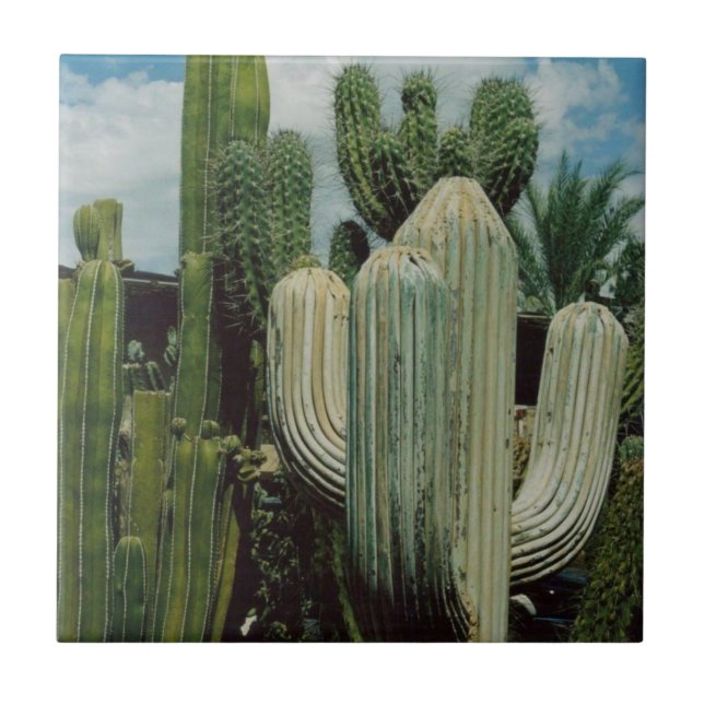 Arizona-Kaktus Fliese (Vorderseite)