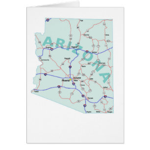Arizona Karte Blank Card