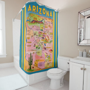 Arizona Karte Duschvorhang