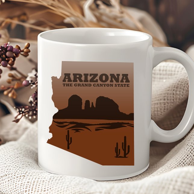 Arizona Karte Landschaft Grand Canyon Tasse (Von Creator hochgeladen)