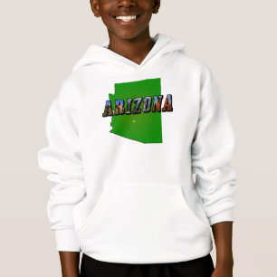 Arizona Karte und Bild Text Hoodie