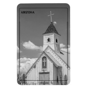 Arizona-Kirche in Monochrom Magnet