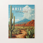 Arizona Kunstvoll wandern Vintag<br><div class="desc">Arizona Retro Vektor Reise Design. Diese Retro-Art Reisen,  mit ihrer Mischung aus kühnen Farben und Vintagem Reiz,  ist so konzipiert,  dass sie ein Gefühl von Abenteuer inspiriere.</div>