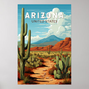 Arizona Kunstvoll wandern Vintag Poster