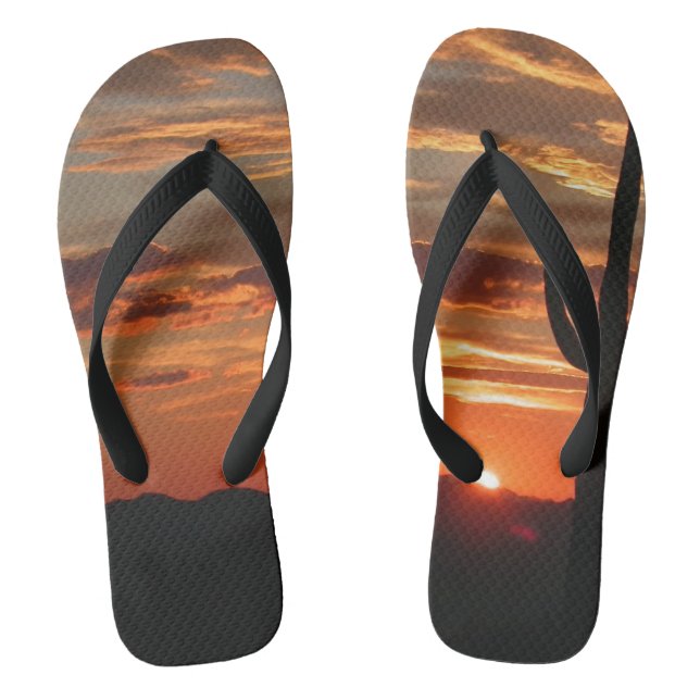 Arizona Landschaft Sonnenuntergang Flip Flops (Fußbett)