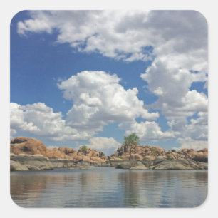 Arizona Landschaftliches Foto Watson Seen Prescott Quadratischer Aufkleber