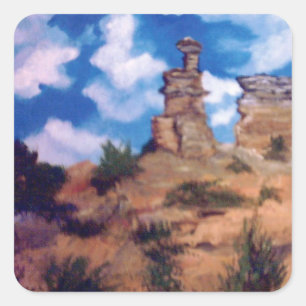 Arizona Landschaftsaufkleber Quadratischer Aufkleber