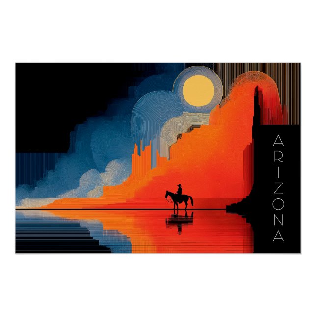 Arizona, Minimalistischer Stil Poster (Vorderseite)