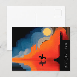 Arizona, Minimalistischer Stil Postkarte