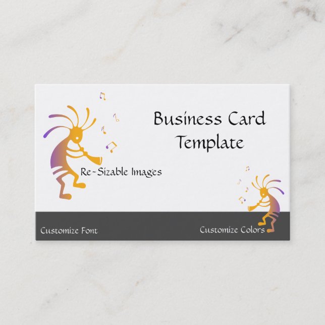 Arizona Music Kokopelli Business Card Visitenkarte (Vorderseite)