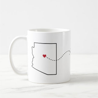 Arizona nach Louisiana - Heart2Heart Coffee Tasse