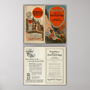 Arizona, New Mexico Auto Trails Poster