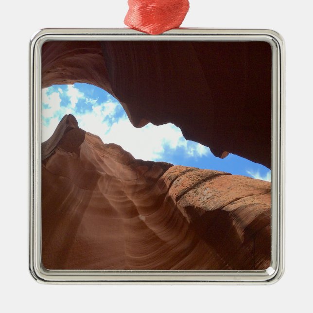 ARIZONA - Oberer Antelope Canyon B - Roter Felsen Silbernes Ornament (Vorne)