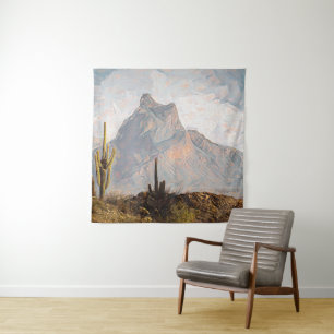 Arizona Picacho Gipfel Südwestwüste Digitale Kunst Wandteppich