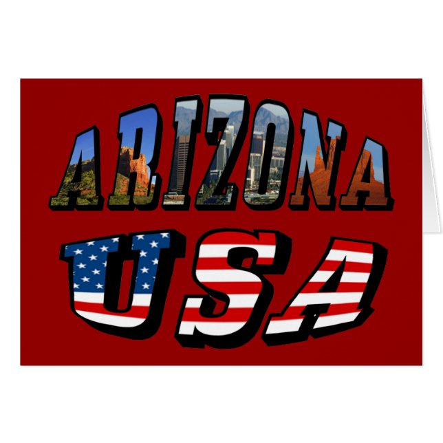 Arizona Picture und USA Flag Text (Vorderseite (Horizontal))