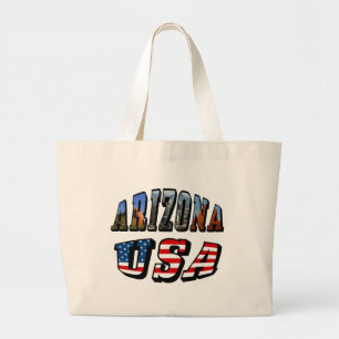 Arizona Picture und USA Flag Text Jumbo Stoffbeutel
