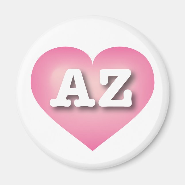 Arizona Pink Fade Heart - I Liebe AZ Magnet (Vorne)