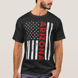 Arizona Pride Retro Vintage alte amerikanische Fla T-Shirt